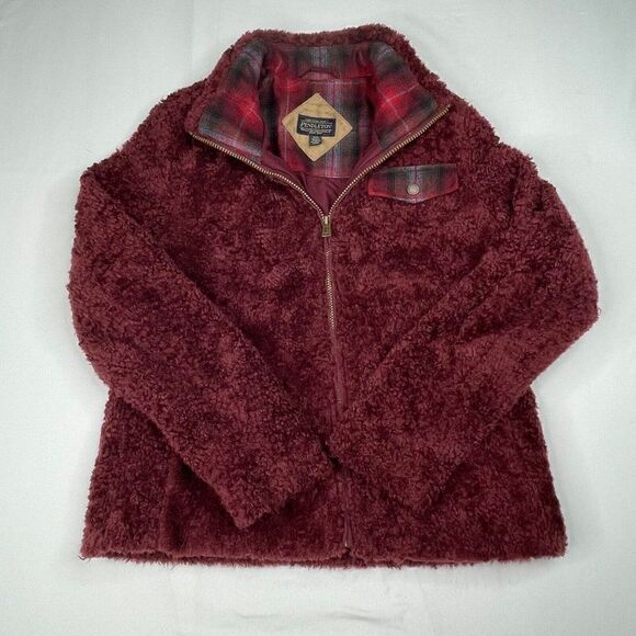 Pendleton Red Fuzzy Deep Pile Sherpa Jacket - Picture 2 of 16